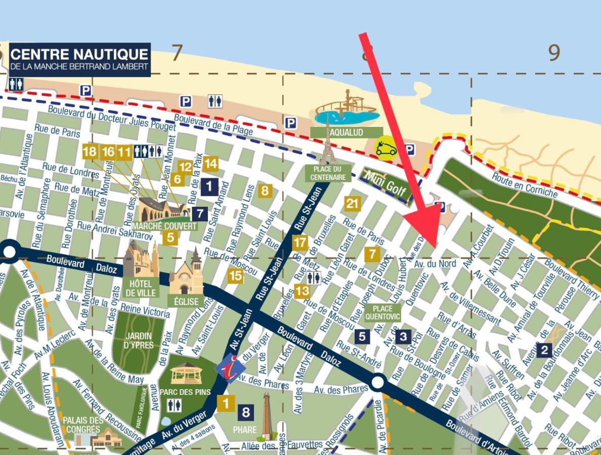 Le Touquet - Superbe Appartement 3 Chambres - Proche Mer & Centre - Wifi Esterno foto